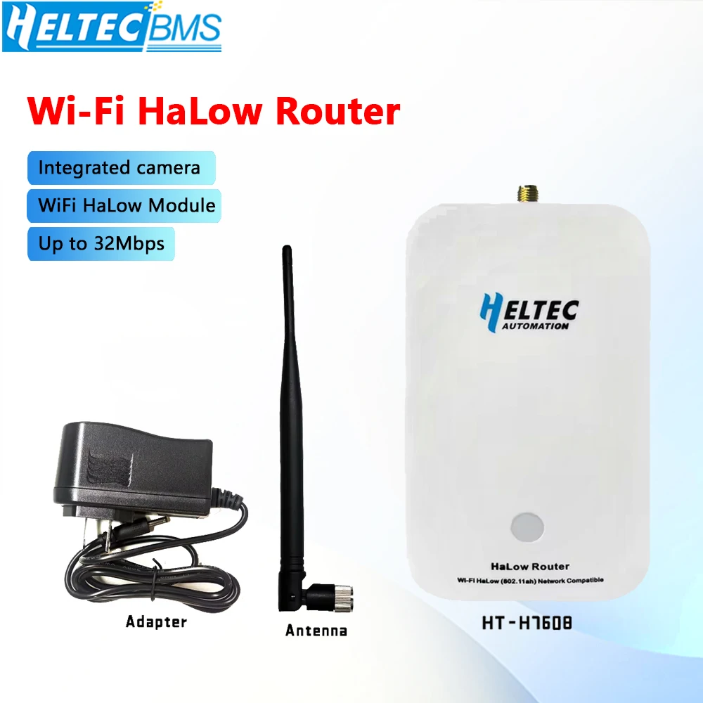 Heltec Touristo-band Gateway WiFi HaLow HT-H7608 Stérilisation IEEE 11ah WiFi Extender 3km Long Distance Gateway Transmission Vitesse plus rapide