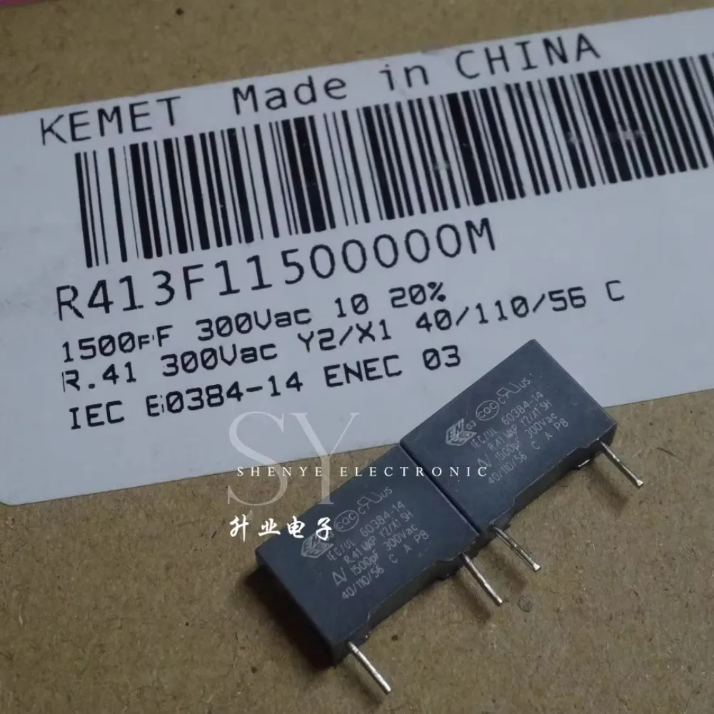 10pcs/lot AV R41 MKP 0.0015uf 300VAC 1.5nf 1500pf 1n5 152 M Y2 Brand New 10mm Film Capacitor R413F11500000M