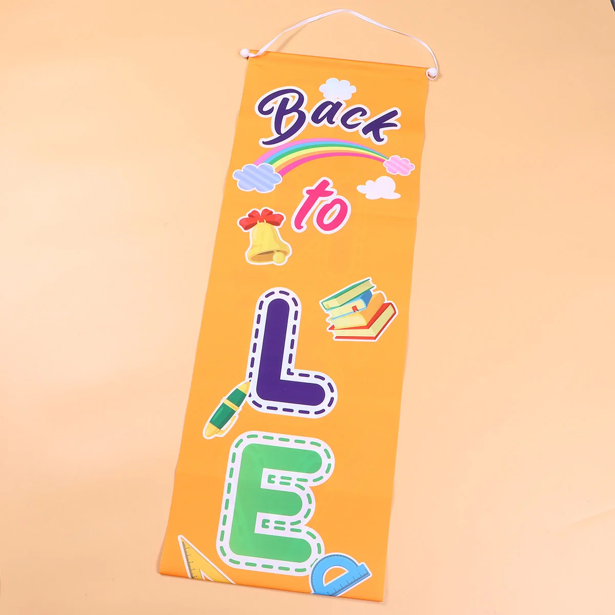 Welcome Ready to Learn Banner Porch Sign Door Curtain Decorate Return School Classroom Display