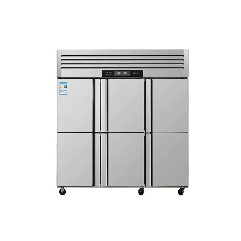 For Stainless Steel Commercial Freezer 4/6 Doors Dual Temperature Upright Refrigerator Hotel Restaurant Use m