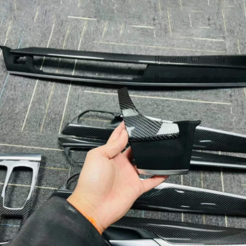 Spot Wholesale Carbon Fiber Car Interior Trim Kit for BMW  X5 F15 X6 F16 Car Model Car Interior Trim Kit
