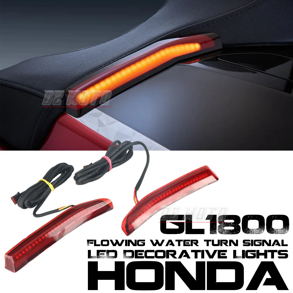 

For Honda Goldwing Gold Wing GL1800 Tour DCT Airbag 2021-2023 Motorcycle Top Box Trunk Tour Tips Side LED Decorative Light Lamp