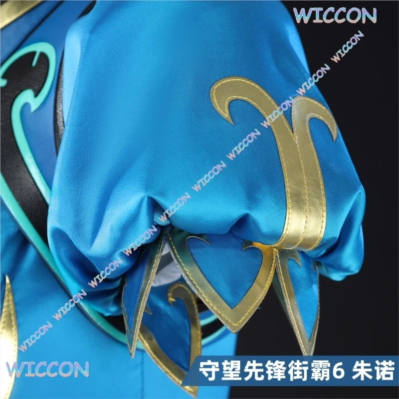فستان جونو التأثيري زي لعبة SF OW Chunli لعب الأدوار الأزرق تشيباو الزي مجموعة كاملة شعر مستعار الكونغ فو بدلة حفلة الهالوين للمتعة