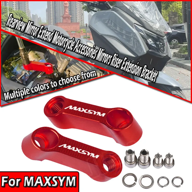 For SYM MAXSYM 400 MAXSYM400 400i 10mm 8mm Rearview Mirror Extend Motorcycle Accessories Mirrors Riser Extension Bracket