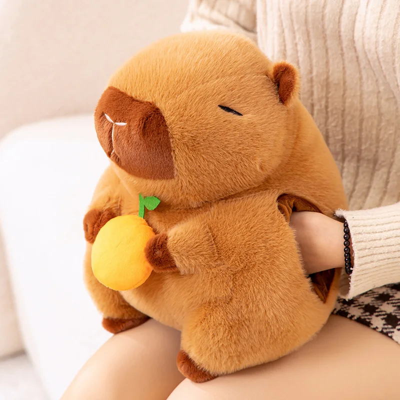 1Pc 33CM Lovely Capybara Plush Backpack Kawaii Animal Capybara Hand Warmer Pillow Stuffed Soft for Valentine Gift