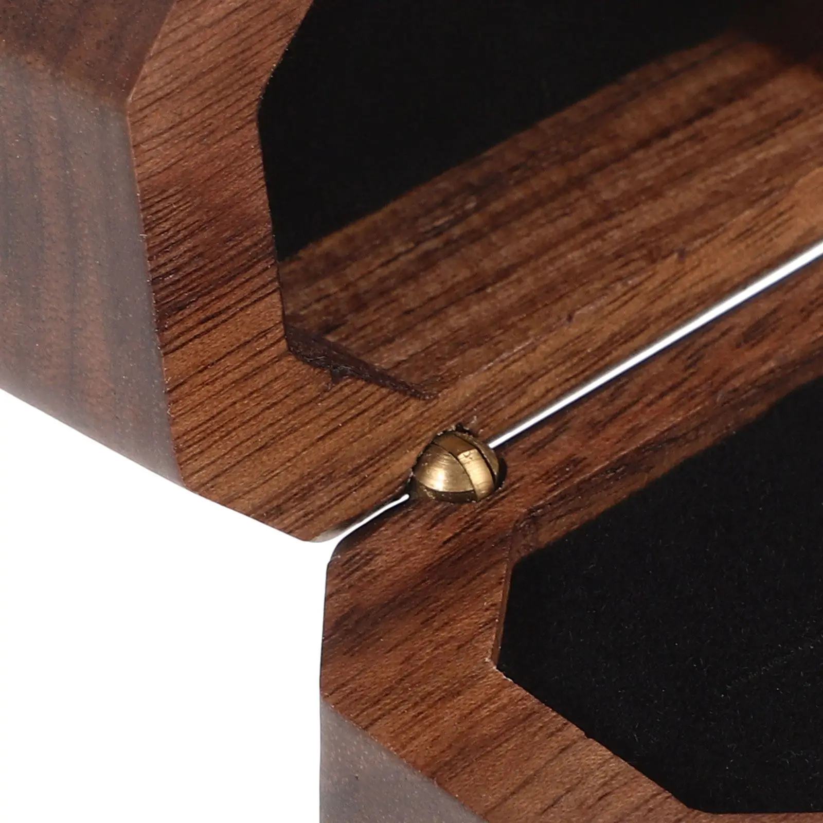 

Wooden Ring Box Black Walnut Jewelry Display Box for Wedding Proposal Engagement Ceremony Ring Necklace Earring Gift Packaging