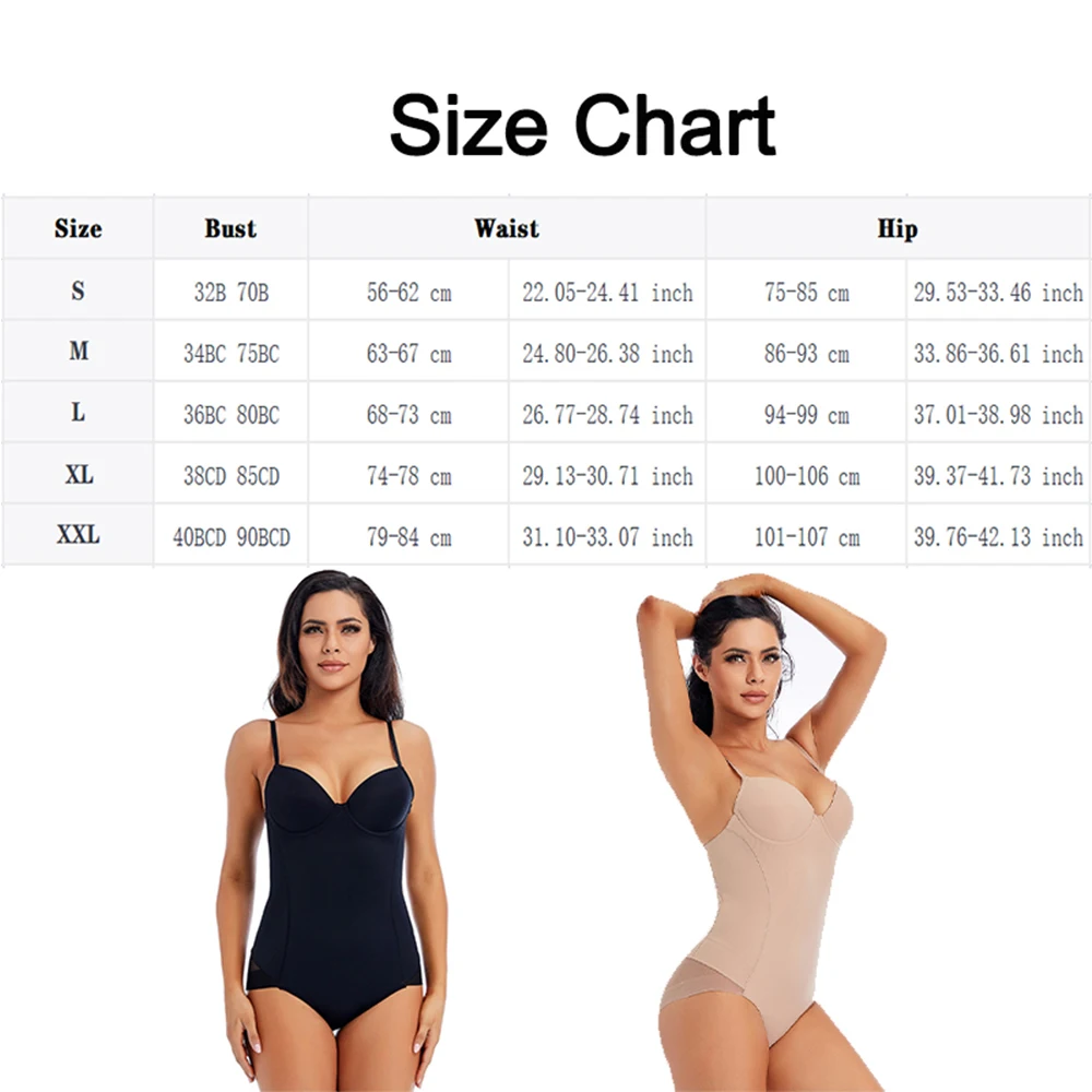 Women Sexy Corset Bodysuit Shapewear Body Shaper With Cup Compression Bodies Belly Sheath Waist Trainer Slimming Underwear