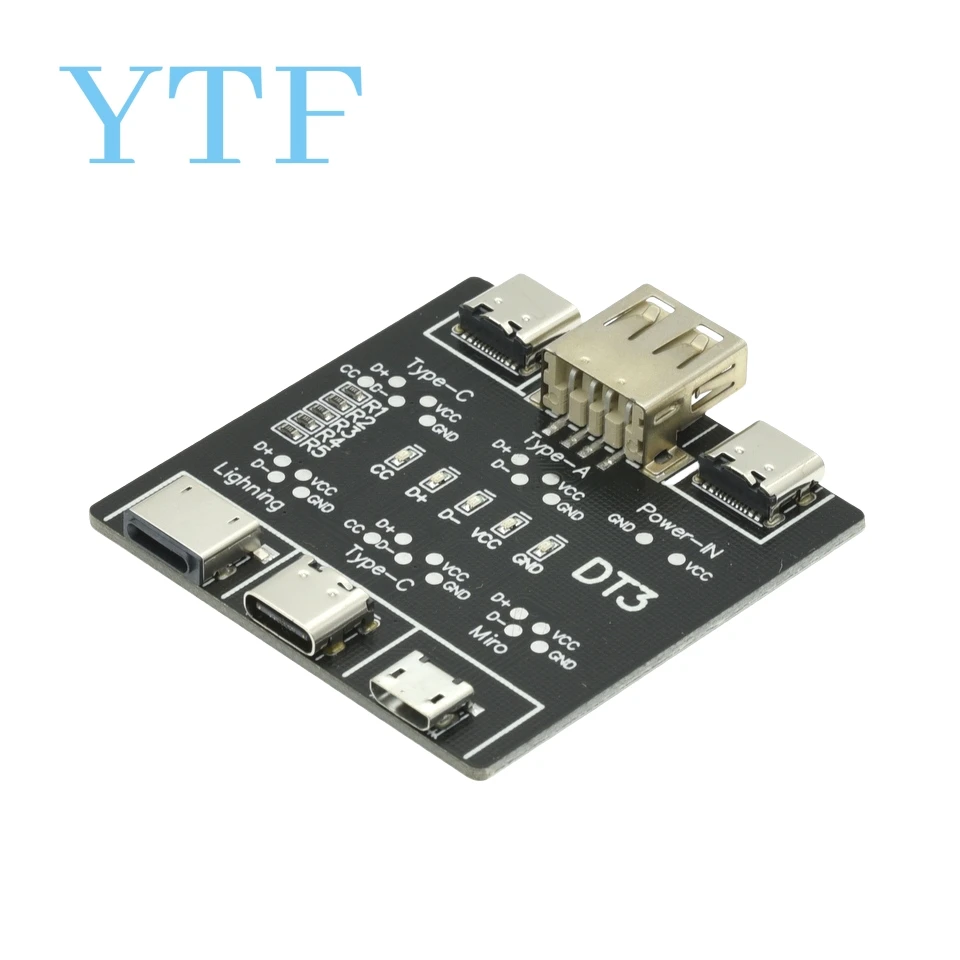 DT3 Data Cable Detection Board USB Cable Tester For iOS Android Type-C Short Circuit On-Off Switching Test Board Tool