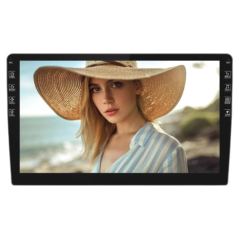 

10.1 Inch Press Screen Android 9.1 Hd 2.5D Quad Core 2 Din Car Mp5 Player 1Gb+16Gb Wifi Fm Radio Gps Navigation