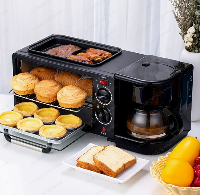 Breakfast Machine 3-in-1 Multi-functional Toaster Steaming Oven, Baking Household All-in-one Machine