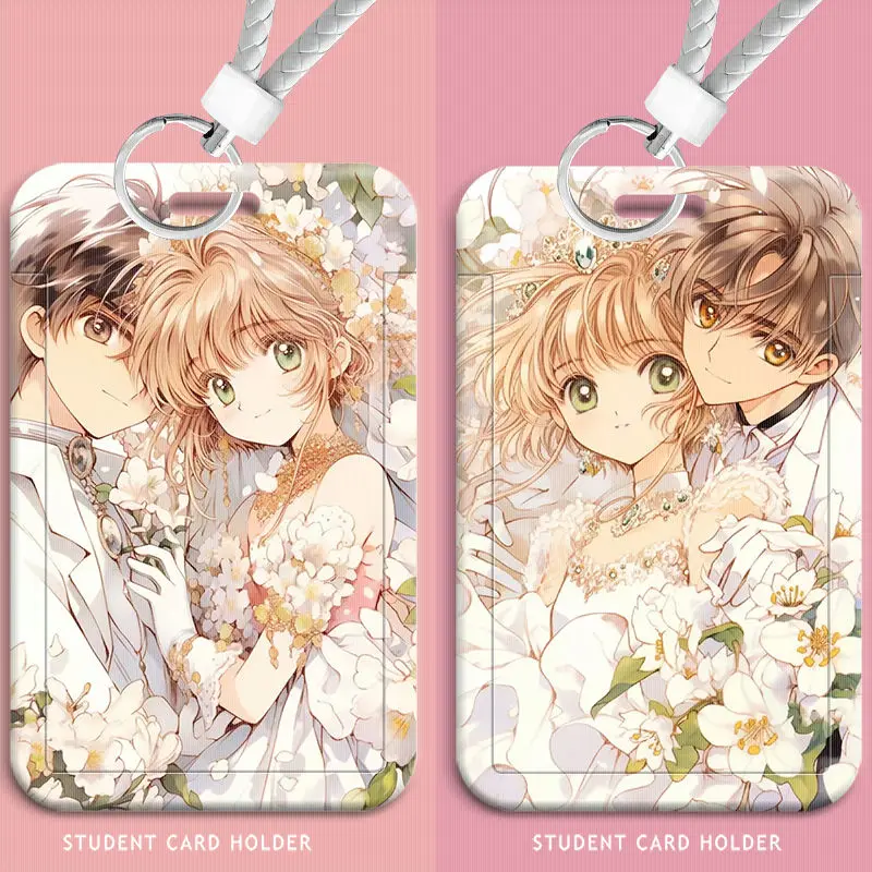 Cartoon Anime Card Captor Sakura Credit Key Holder Keychain Student Card Cover Bank ID Key Case Mini Card X396