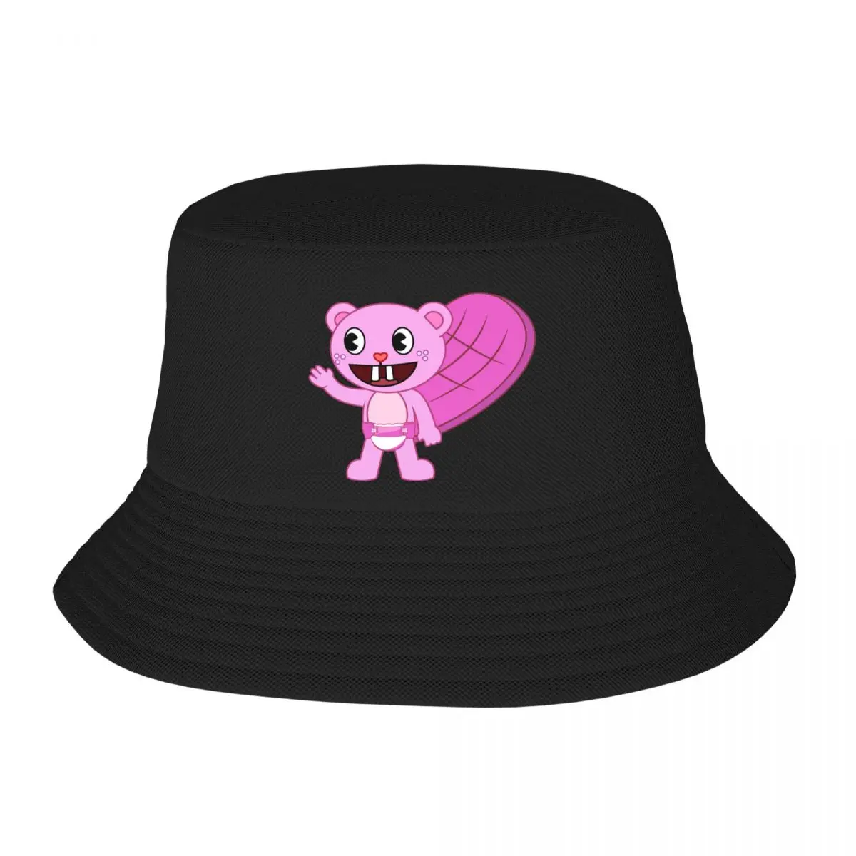 

Happy Tree Friends Toothy Butterfly Cartoon Bucket Hat Outdoor Sunscreen Hat Fishing Basin Chapeau Beach Cap Fisherman's Hat