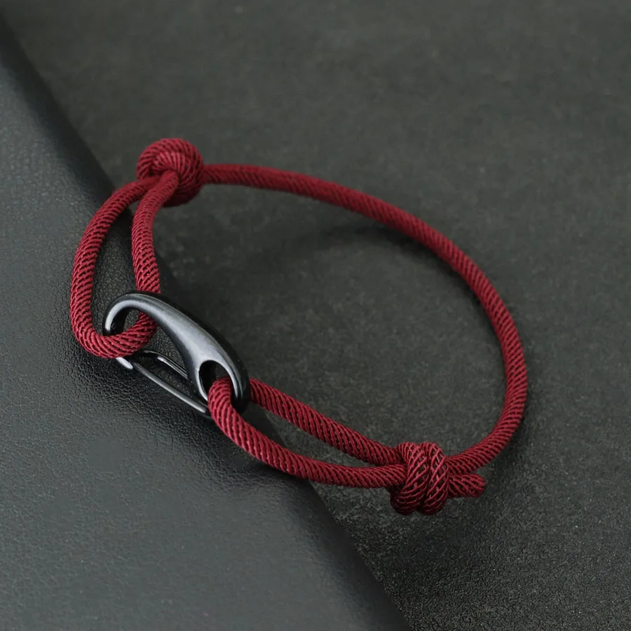 Fashion Mens Bracelet Sliding And Adjustable Thin Rope Braslet Stylish Knot Nautical Braclet Handmade Jewelry Accesorios Hombre