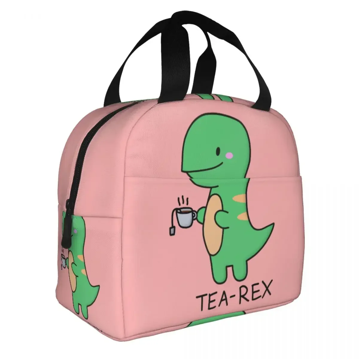 Cartoon Dinosaur Insulated Lunch Bag For Women Leakproof Thermal Cooler Lunch Tote Box For Kids School Children Food Bags