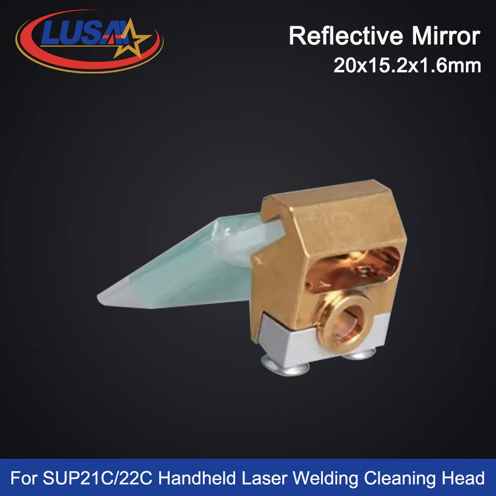 LUSAI Laser Reflective Mirror 20x15.2x1.6mm with Holder For SUP21C/22C Handheld Fiber Laser Welding Cleaning Head