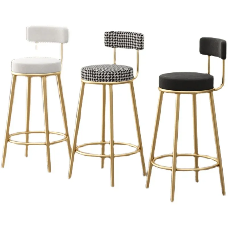 Waiting Semi-bar Designer Dining Chairs Nordic Counter Puff Bar Dining Chairs High Stools Kitchen Taburete Alto Home Furniture