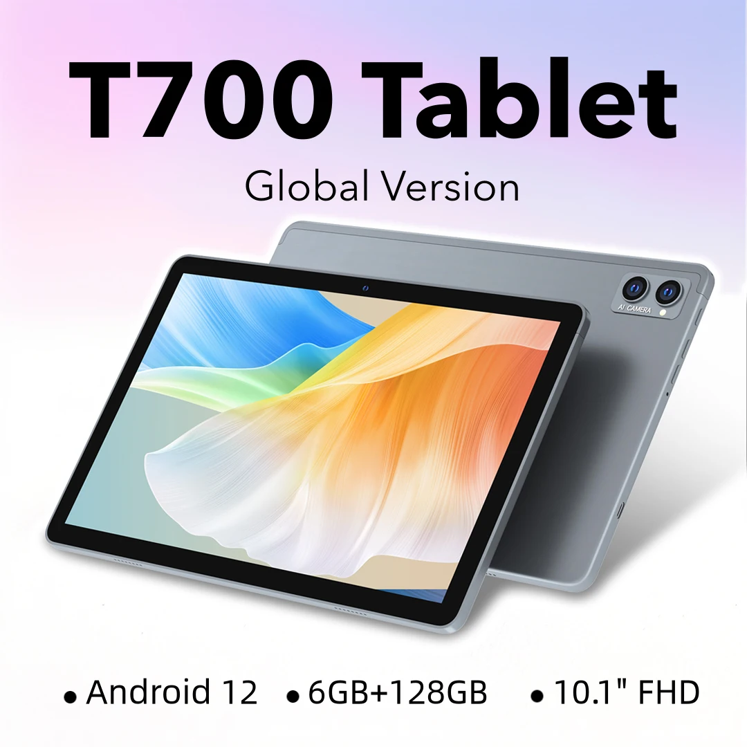 ​   Tavoletta Android 12 T700: schermo Full HD+ Ips da 10,1 |     Mtk8183 Octa-Core 2,0 Ghz |     6 Gb +128 Gb |     Con tastiera e custodia Bt staccabili