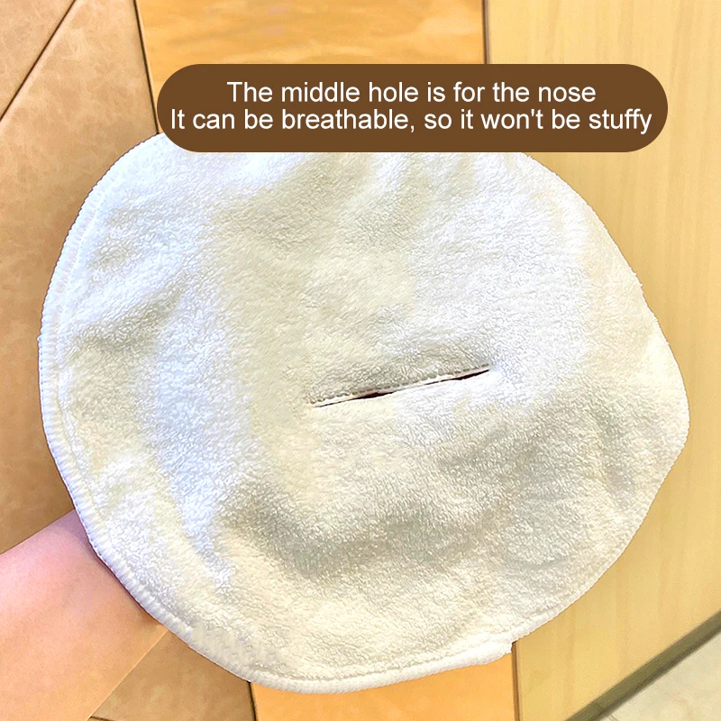 1pc Cotton Hot Compress Towel Soft Wet Compress Steam Heating Cold Face Towel Opens Skin Pore Deep Clean Beauty Facial Care Tool