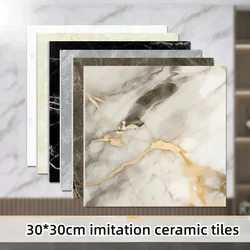 PVC Imitation Marble Wall Stickers Self-adhesive Floor Stickers Waterproof Bathroom living Room Decoration Decals 30*30cm