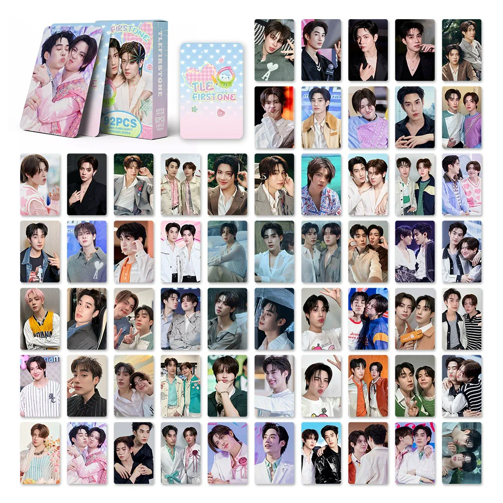 92PCS TLE FIRSTONE Thai Celebrity LOMO Photocards Set with Mini Stickers HD Printed Star Fan Collection Gift image 2