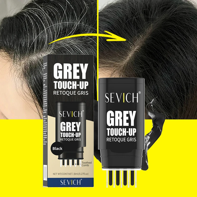 

Hair Coloring Dye Pen Temporary Hair Color Stick Long-Lasting Cover Dye Pen for Root Touch-Ups Color Corrections Cover White