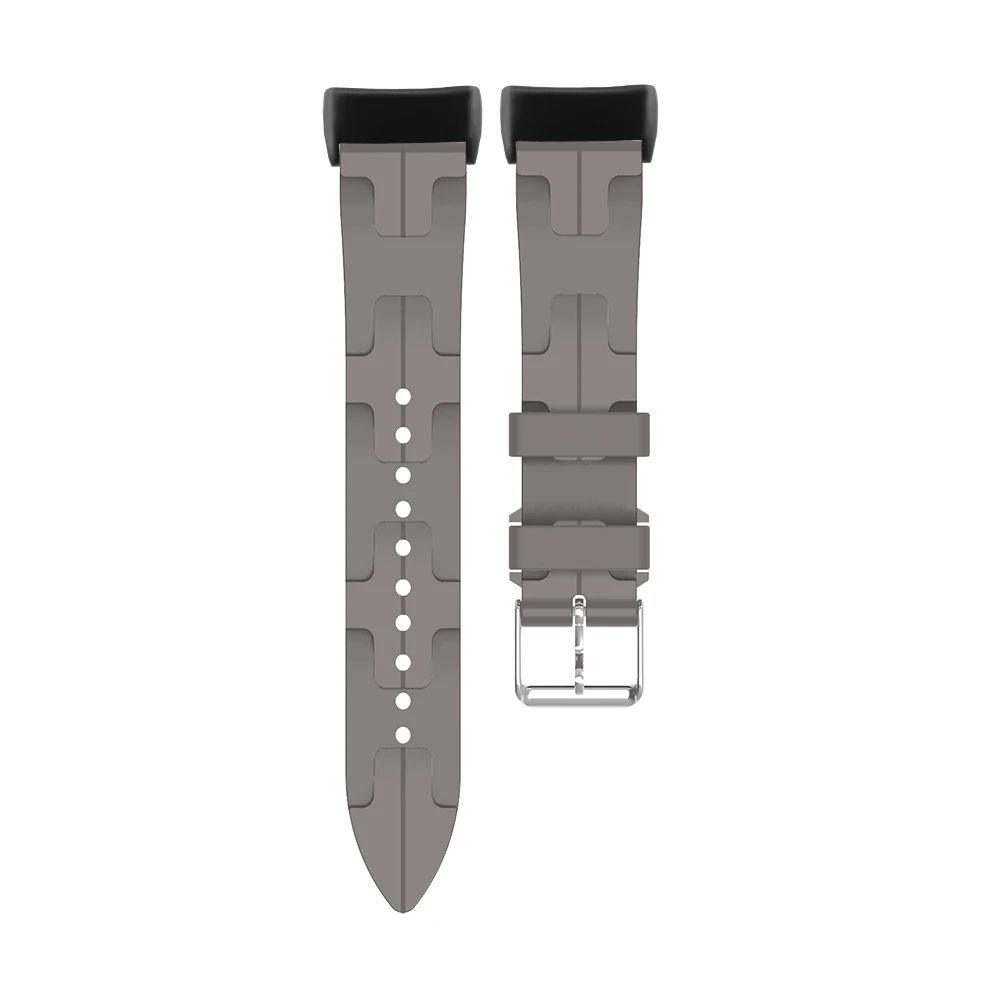 

For Fitbit Charge3 Charge4 Charge5 Woven Pattern Silicone Watch Strap Quick Release Soft Lightweight Smart Watch Band Men Women