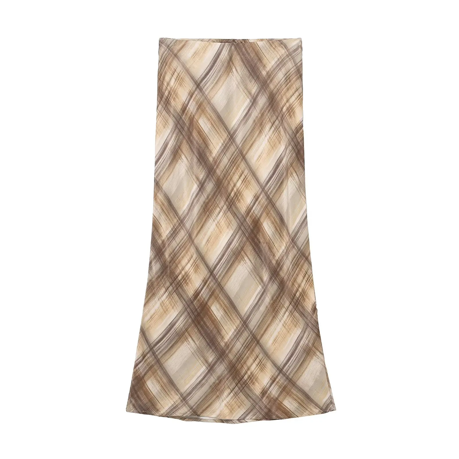 

Topenomi винтажные юбки Argyle женские корейский стиль с высокой талией облегающая юбка трапециевидной формы средней длины простая модная универсальная Faldas