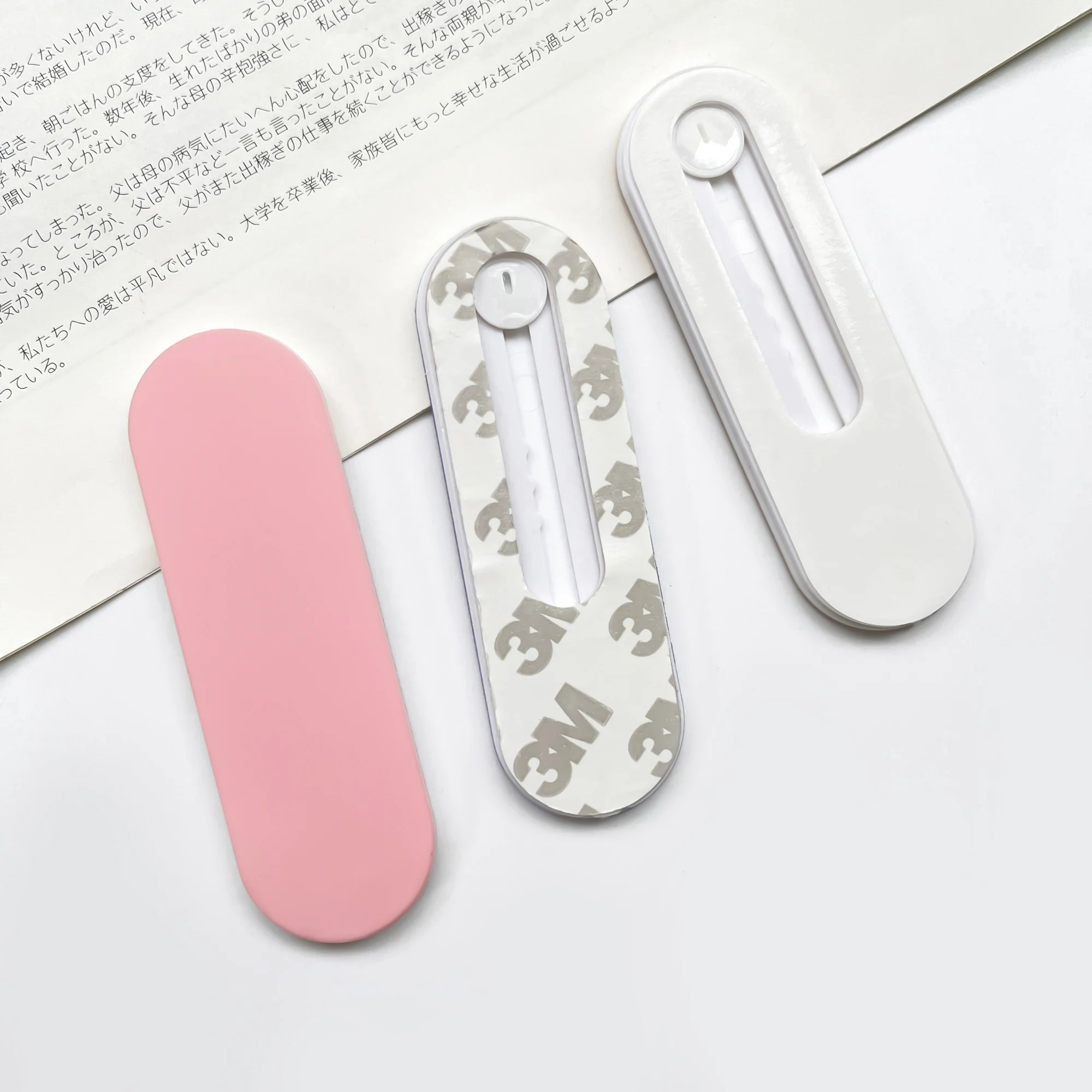 Einfacher Macaron-Einfarbiger Schlanker Push-Pull-Telefonhalter mit Rückseitiger Klebefläche, U-förmiger Desktop-Ständer, Anti-Rutsch-Fingerhalterung – Detail 5