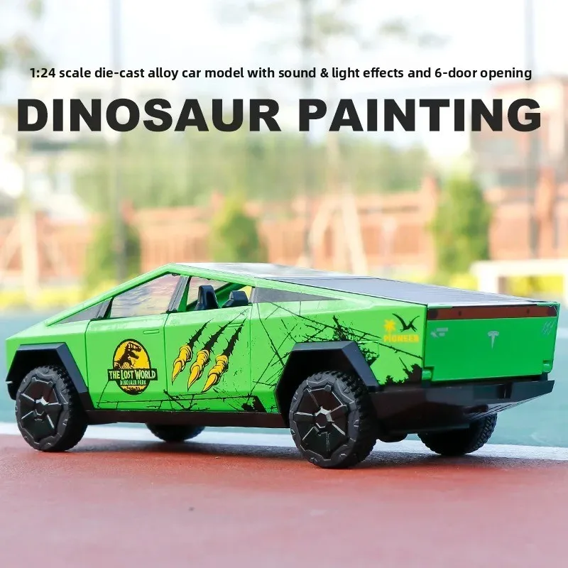 1:24 captador veículo off-road diecast liga de metal modelo carro som luz puxar para trás coleção crianças brinquedo presente