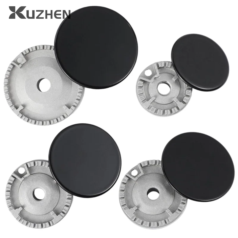 1 Set Gas Stove DIY Accessories Oven Gas Hob Burner Flat/Concave Fire Cover Crown Flame Cap Gas Burner Flame Cap