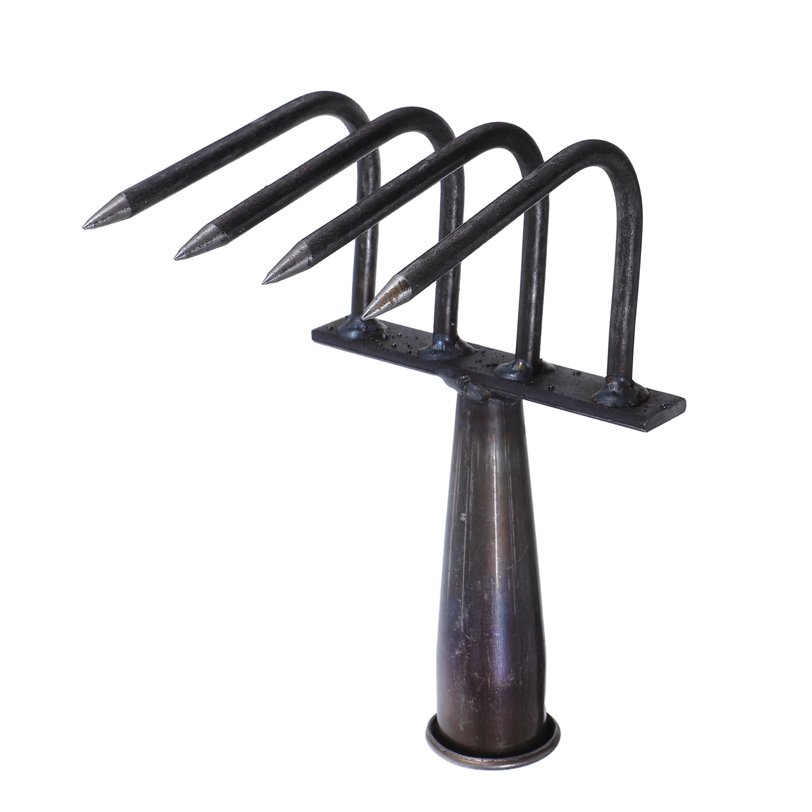 

Прочная марганцевая сталь, 4-зубчатые садовые грабли, эргономичная ручка для рыхления почвы, удаления листьев, сверхмощный инструмент для двора