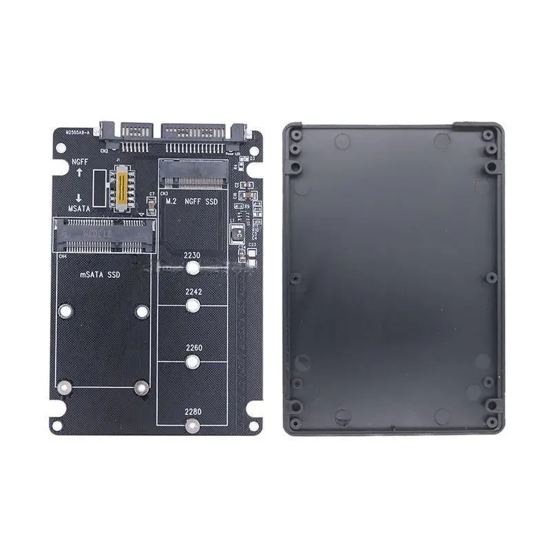 2-In-1 M.2 SSD To SATA3 External Enclosure - Dual-Use NGFF/MSATA To Serial Port Conversion Adapter For Solid-State Drive