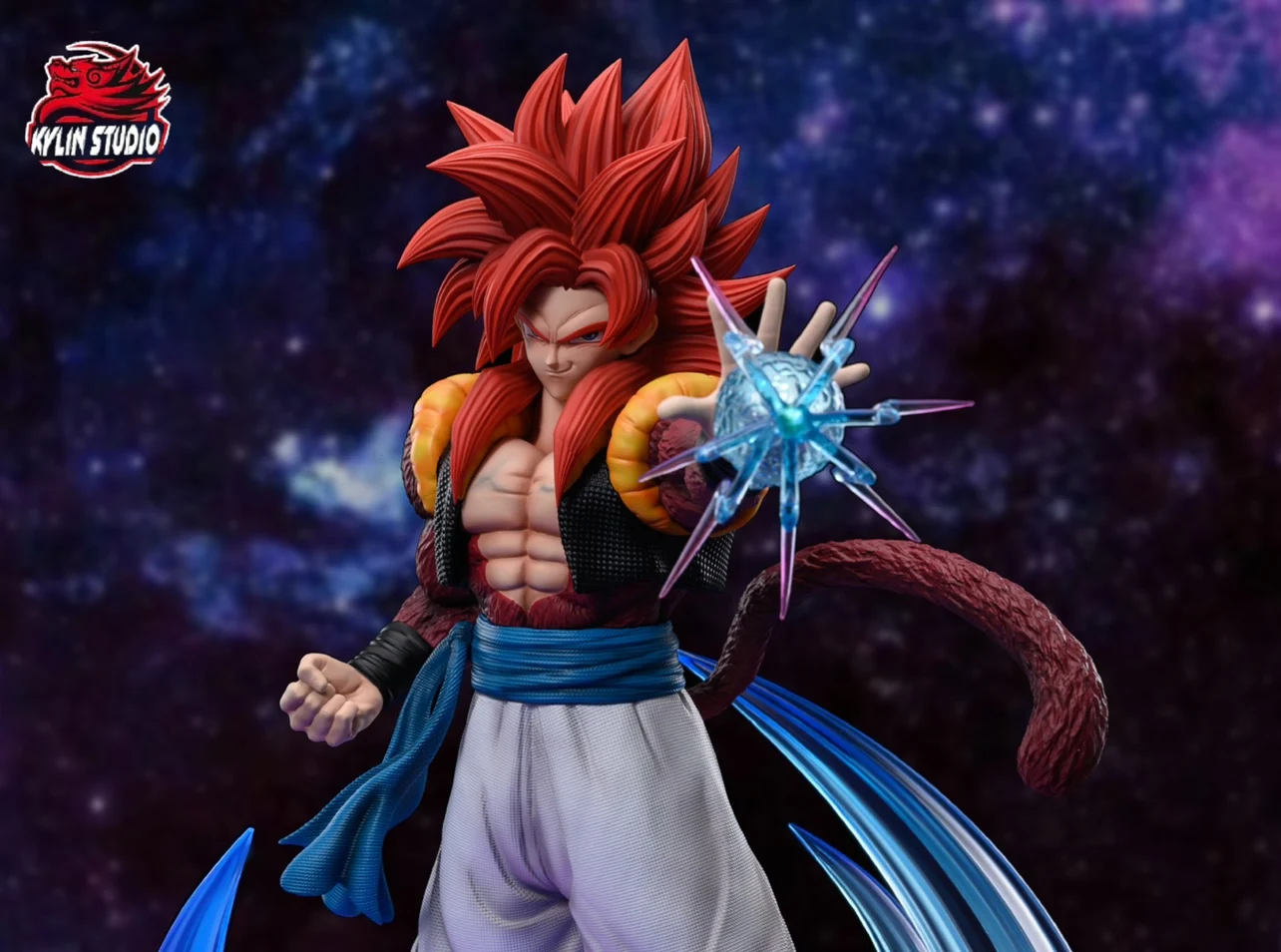 1/6 40Cm Kylin Stuudio Dragon Ball Gt Gk Anime Action Figure Gogeta Limited Edition Luminous Ornaments Statue Model Toys Gift