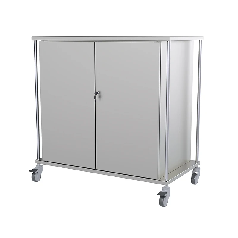 Custom Emergency Stainless Steel Closed Medical Transfer Trolley For Hospital Use