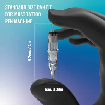 20/50 ks transparentních jehel do tetovacích kazet RL RS M1 CM jednorázové sterilizované jehly do kazet pro tetovací strojek pero 10 nejlepší prodej Dr. Pen M8 - №4