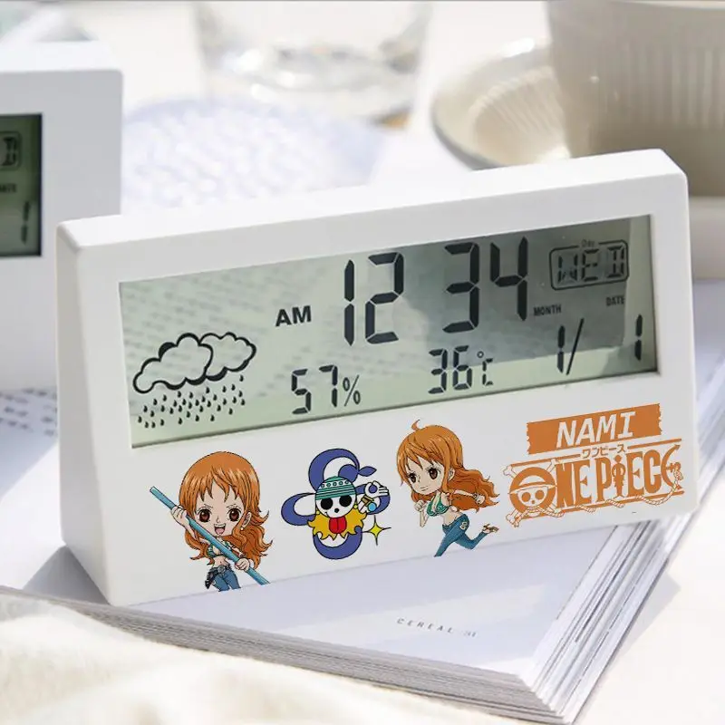 Cute Cartoon One Piece Monkey D. Luffy Roronoa Zoro Nami Electronic Alarm Clock Creative Alarm Clock Electronic Clock