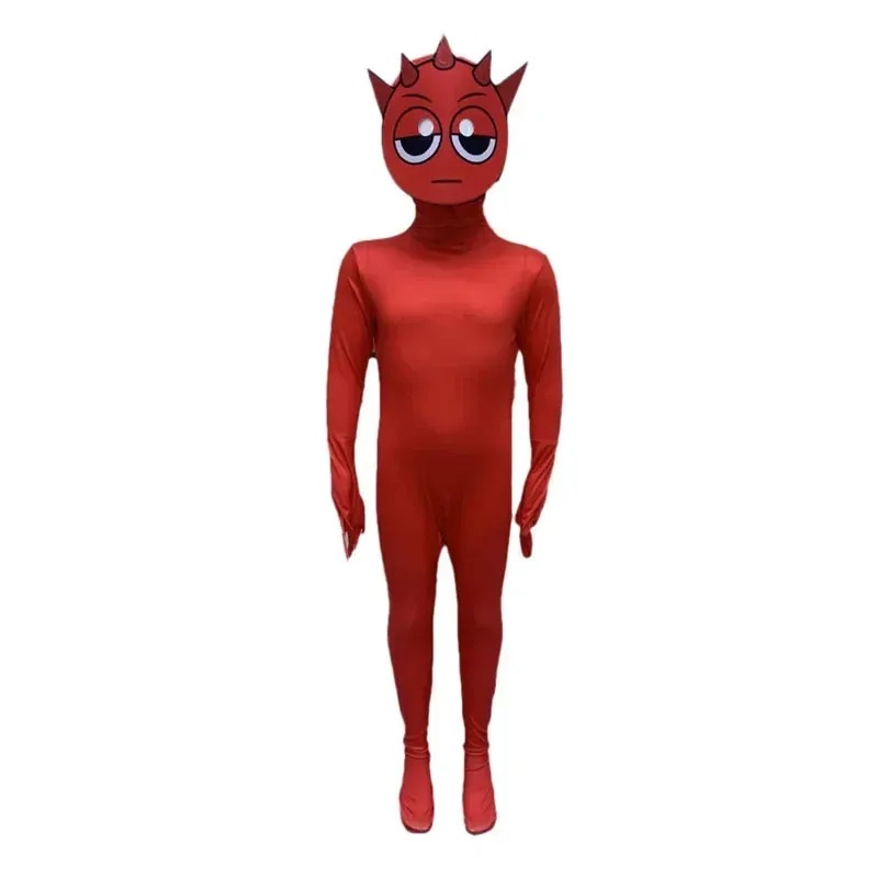 L2025l أزياء الهالوين اللطيفة Sprunki التأثيرية أزياء Sprunki Wenda Oren Raddy بدلة قفز قناع للجنسين نسخة Halloween Co