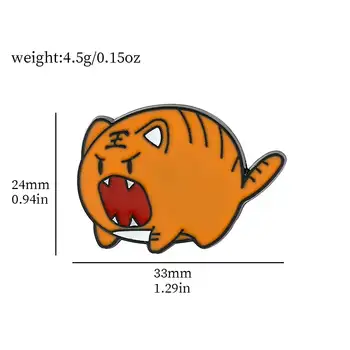 件裝卡通老虎胸針,可愛搞怪笑臉,背面造型琺瑯金屬徽章,可作背包或服裝配件。 8 最佳銷售 老虎胸針 - №8