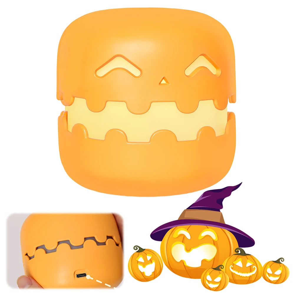 Halloween Pumpkin Table Lamp USB Charging LED Night Light Night Lamp Night Light for Bedroom Living Room