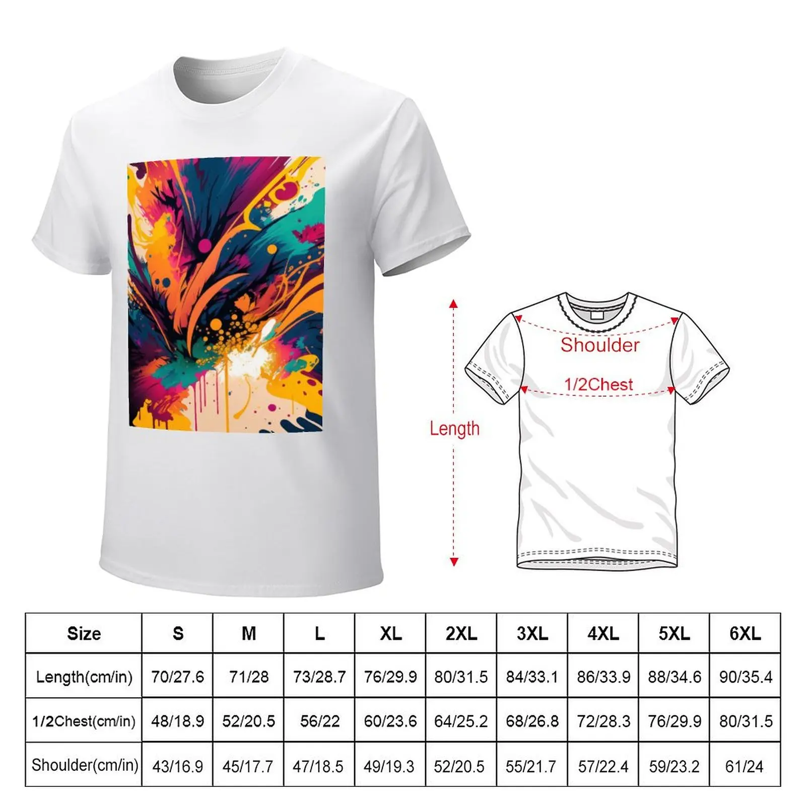 Vibrant Fusion: An Abstract Art Piece T-shirt new edition animal prinfor boys customizeds mens cotton t shirts