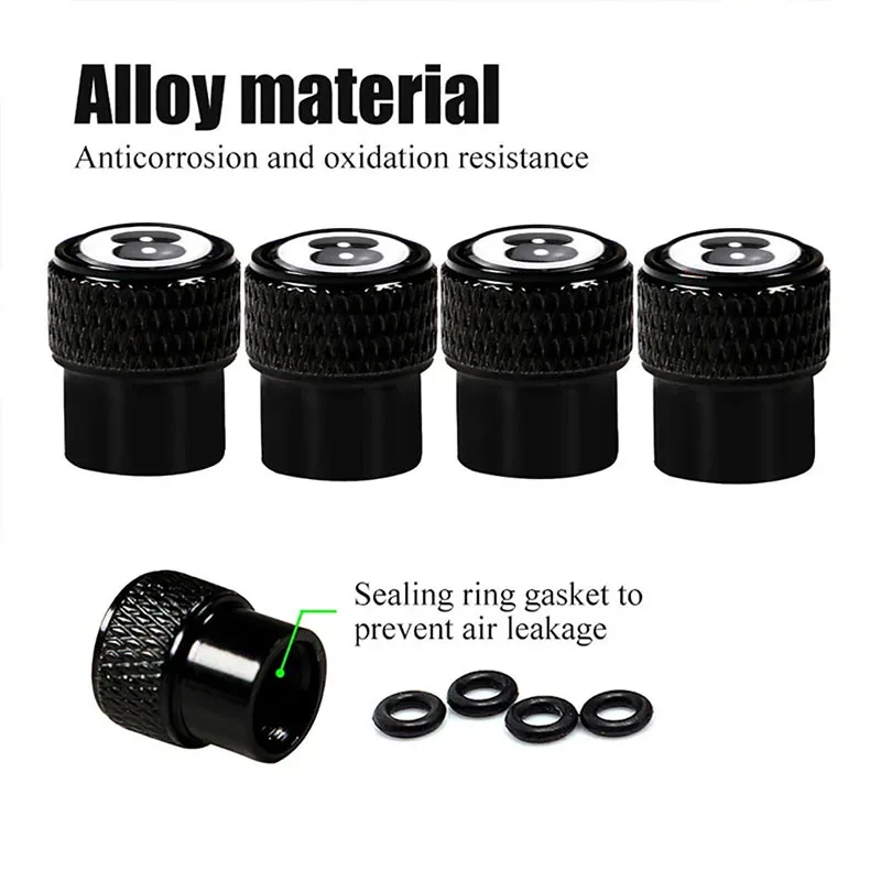 4 PCS Universal Car Wheel Valve Covers Air Dustproof Waterproof Car Motorcycle Tyre Rim Covers Car Decoration Valve Caps for Car