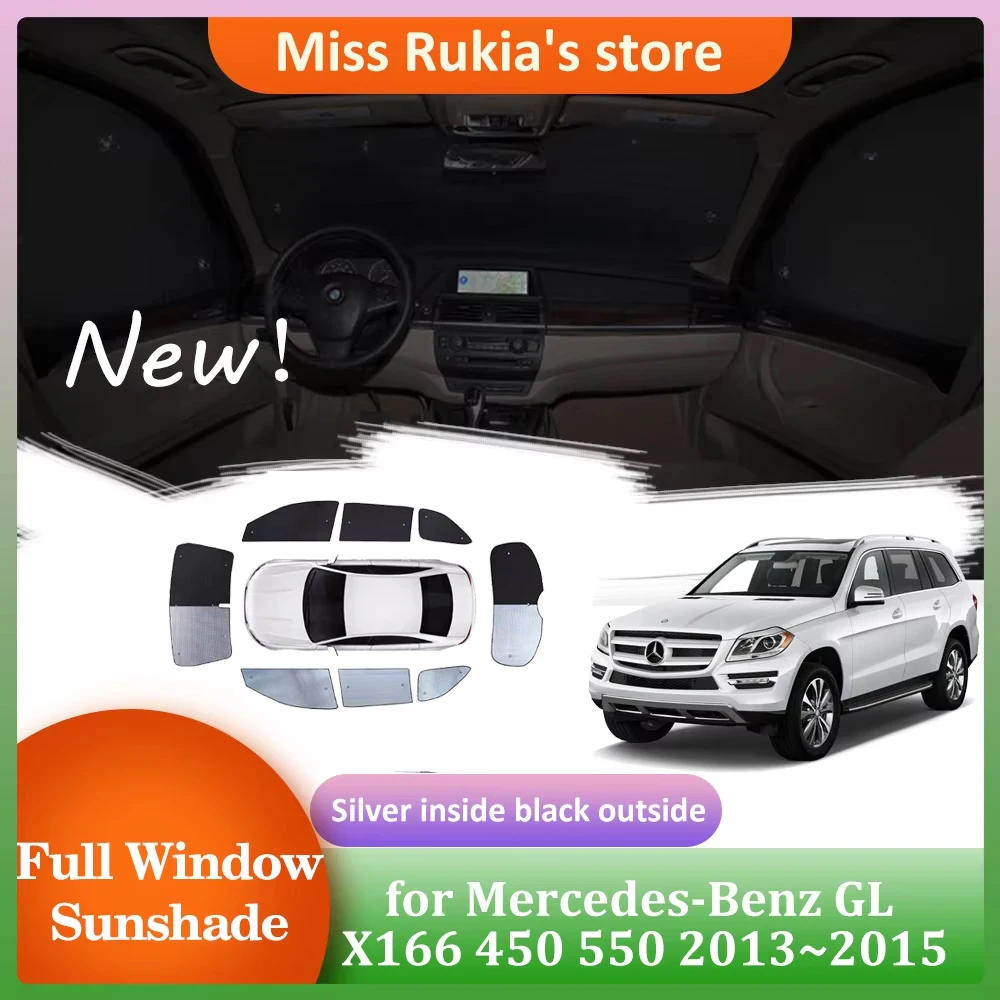 

Автомобильные солнцезащитные козырьки для Mercedes-Benz GL X166 450 550 2013 ~ 2015 на крыше, солнцезащитный козырек на лобовое стекло, занавеска на крыше, аксессуары