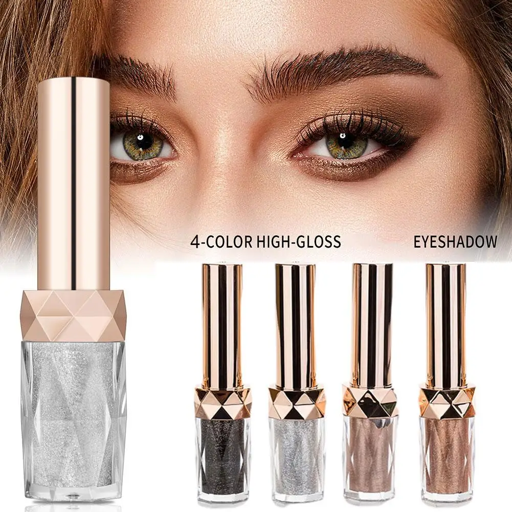 Ombre à barrage nacrée imperméable à l'eau, maquillage des yeux, liquide à haute brillance, tenue de diamant scintillant, ne se décolore pas, 3g, Q3C9