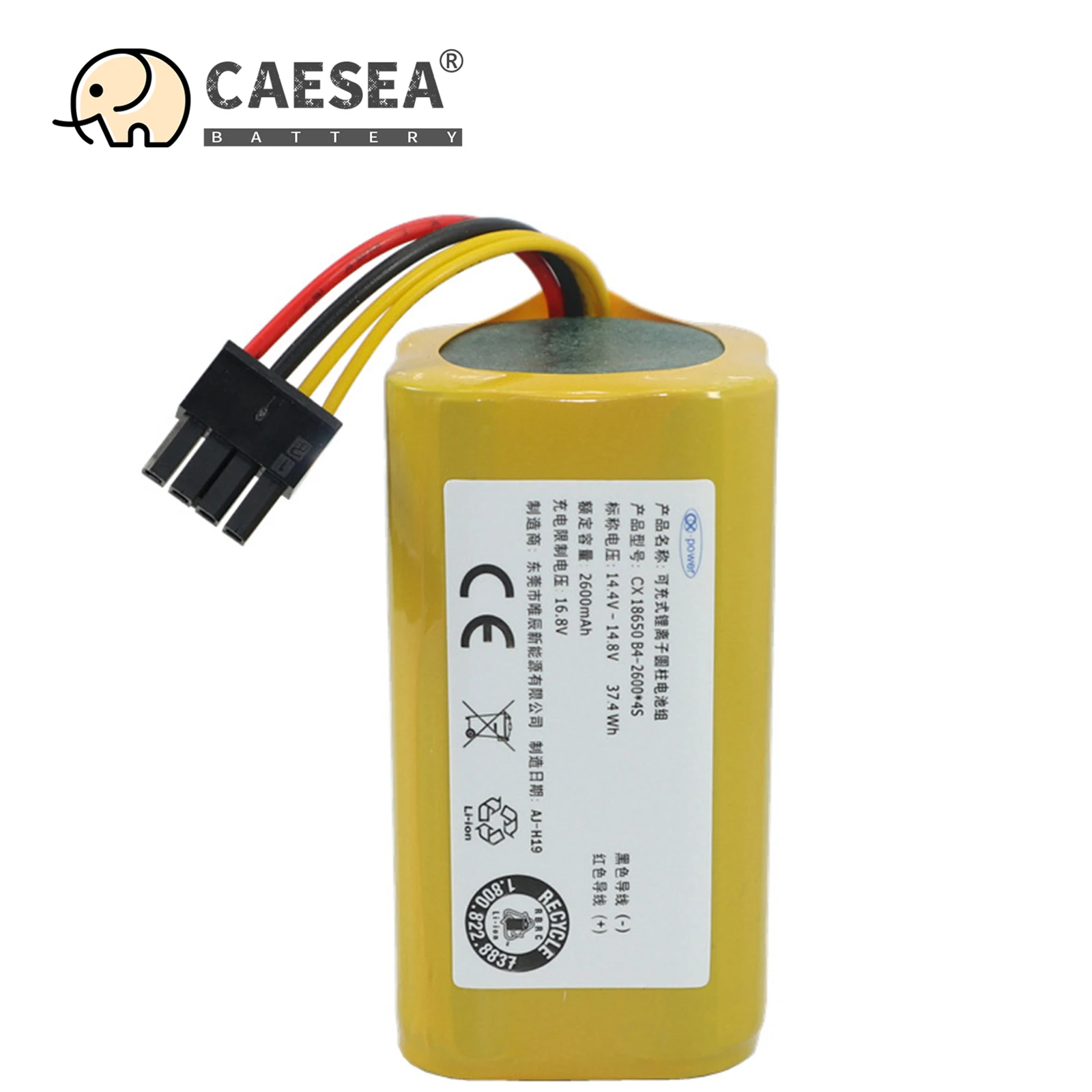 

CAESEA 14.4V 2600mAh Battery for Proscenic Cocoa Smart 780T, 790T, Summer P1S P2S, Jazz, Kaka Robot Vacuum Cleaner Li-ion Rechar