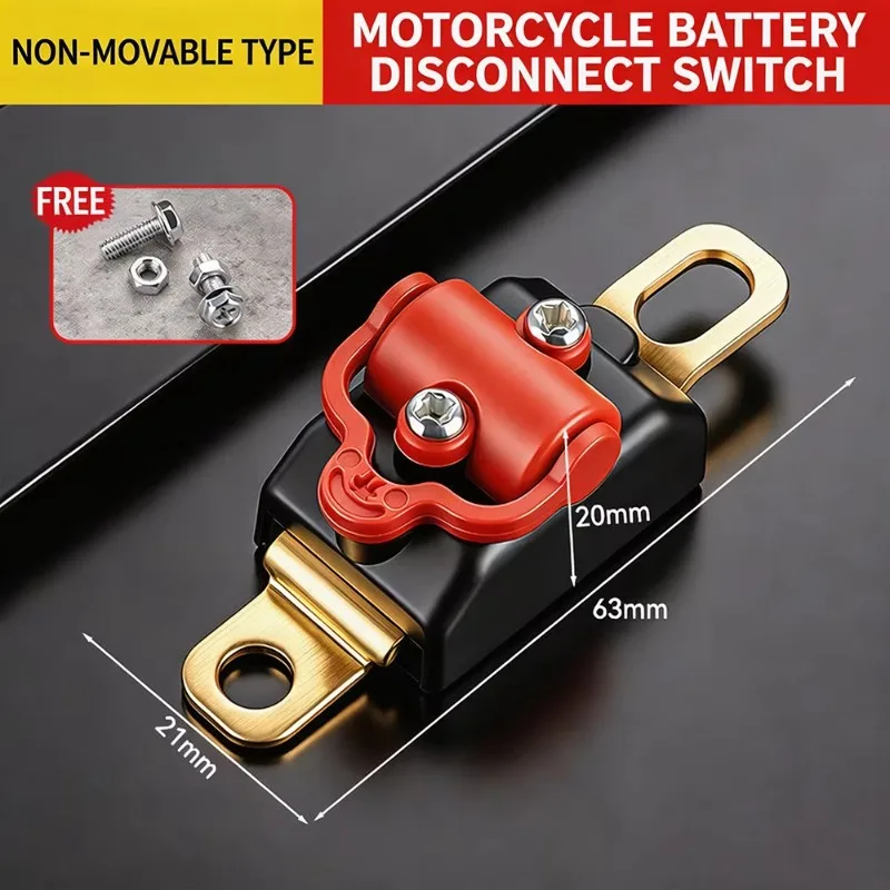 Interruptor universal de desconexión de batería para coche y motocicleta, 12V 24V, con cobre engrosado, protección contra fugas y corte de energía, herramienta manual.