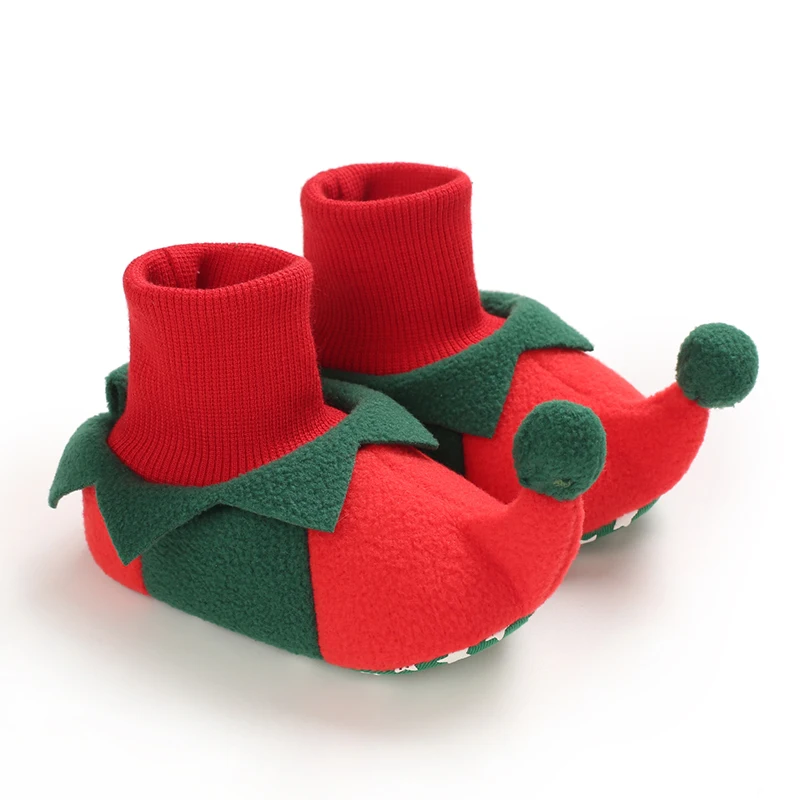 Newborn Cotton Winter Autumn Baby Girls Boys Kids Shoes Infant Christmas Santa Claus Terry Warm slippers Children Sshe 0-1years