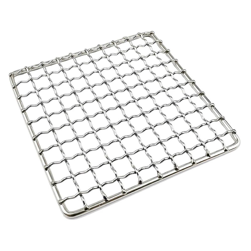 Compact Stainless Steel Grilling Net Ideal for Camping Picnics and Backpacking Trips Enjoy BBQ Anywhere Anytime