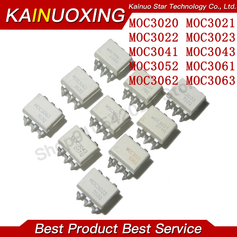 10PCS MOC3020 MOC3021 MOC3022 MOC3023 MOC3041 MOC3043 MOC3052 MOC3061 MOC3062 MOC3063 DIP6 DIP Optocoupler new original