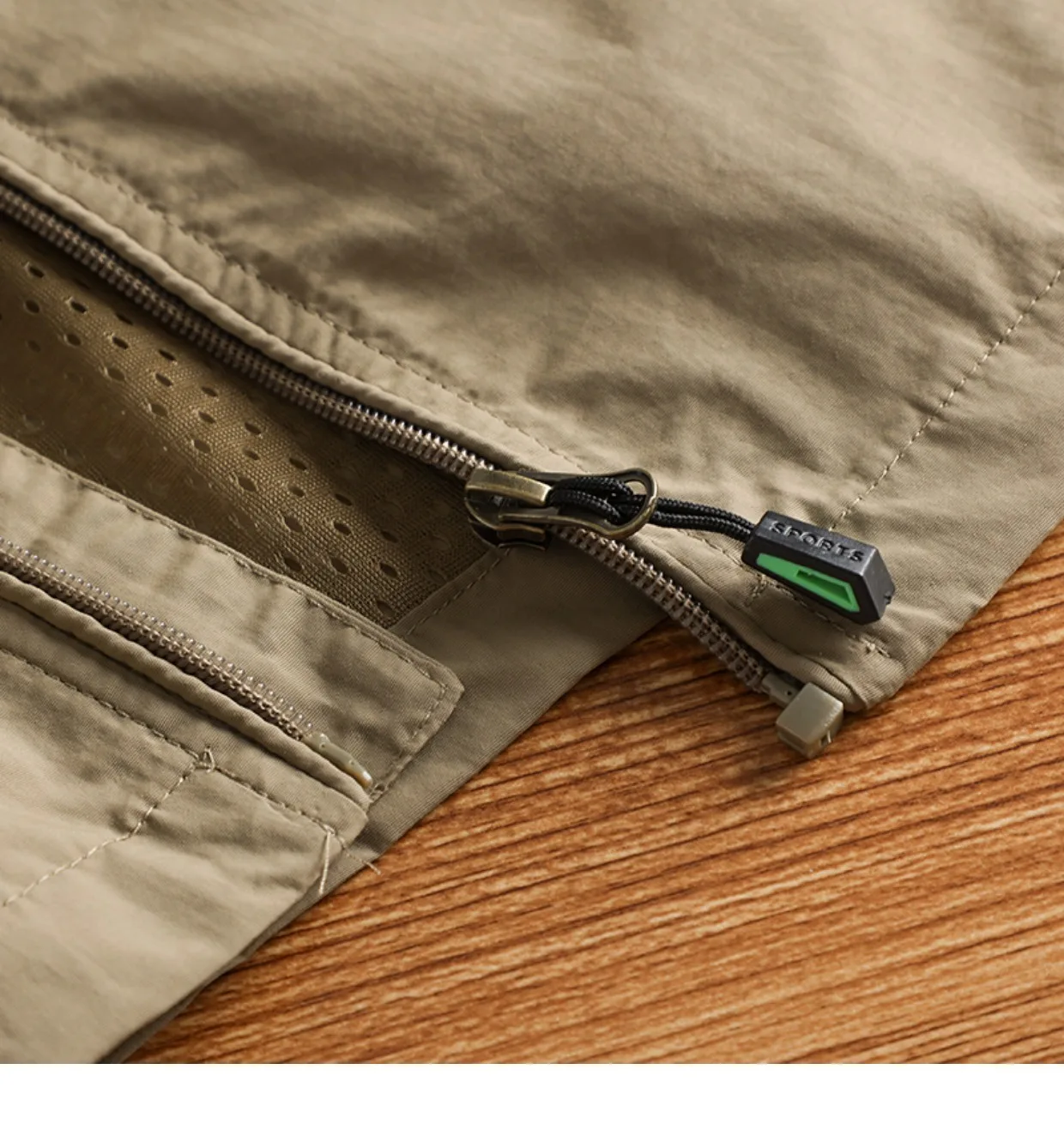 Neue wasserdichte Kapuzenjacken für Herren, lässig, winddicht, Herbst, leicht, mit mehreren Taschen, Wandern, Windjacke, abnehmbare Hutjacke – Detail 13