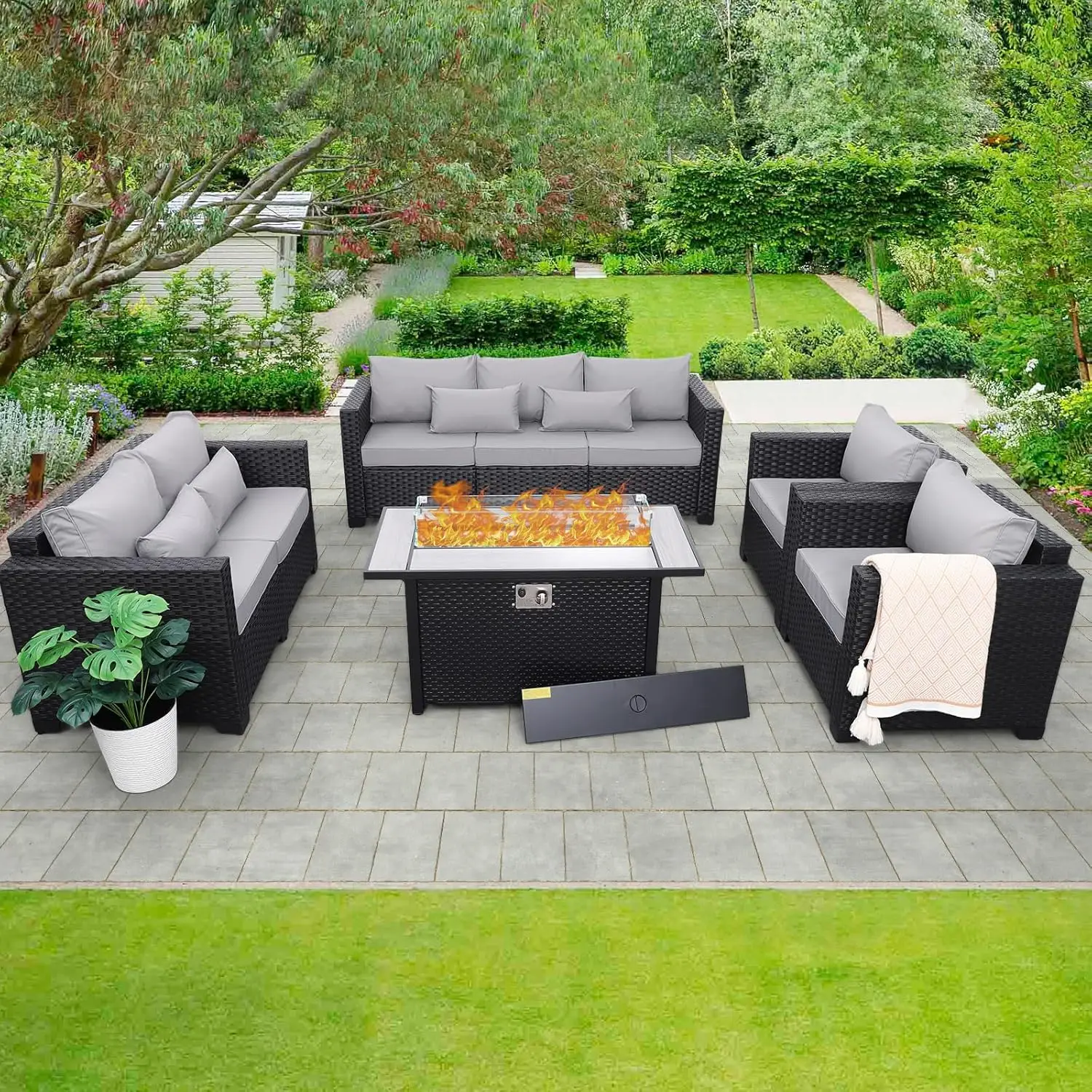 

Outdoor Furniture Sets Patio Furniture Set with Fire Pit Patio Couch Outdoor Chairs